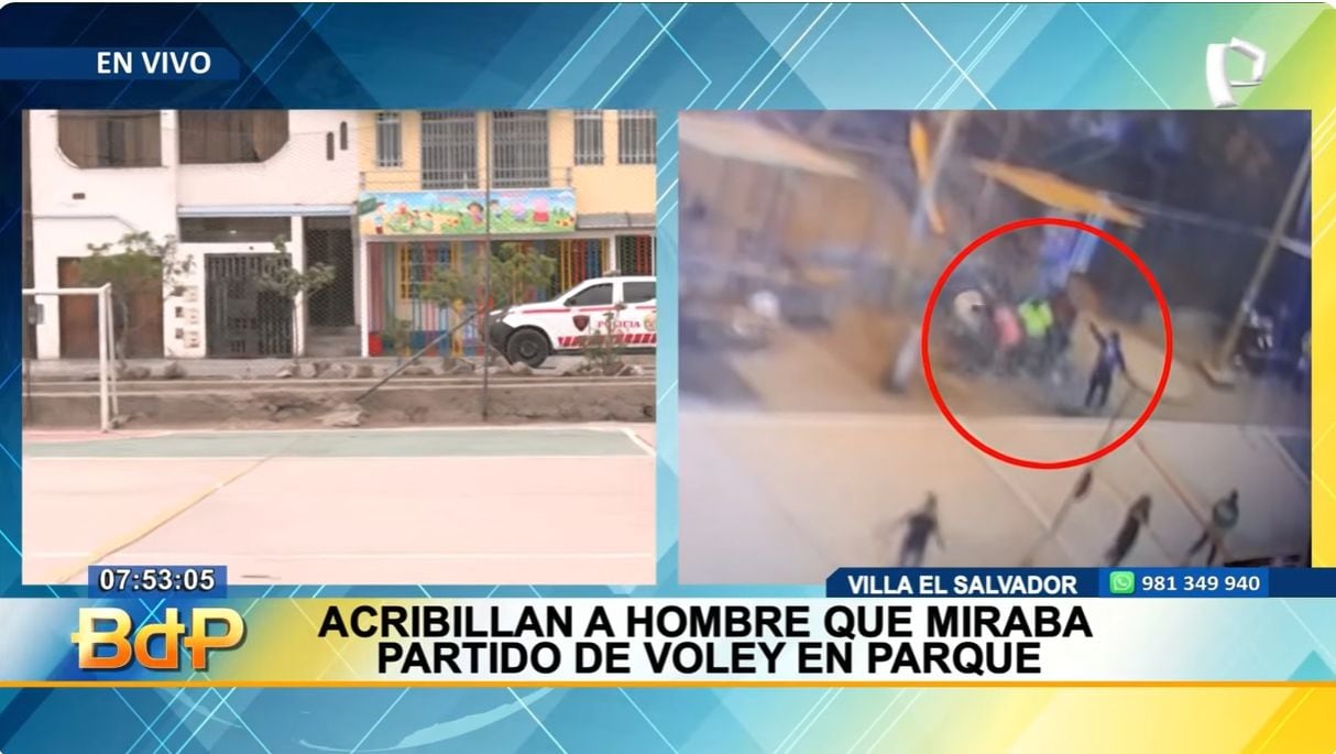 Hombre fue acribillado mientras observaba un partido de vóley. Foto: Panamericana