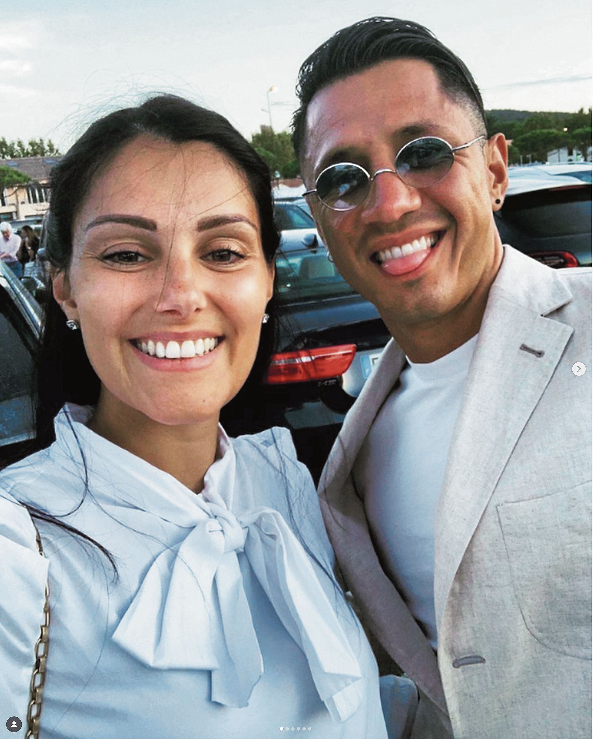 Lapadula y su esposa