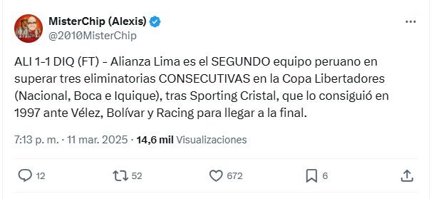 Alianza Lima iguala récord de Sporting Cristal en la Copa Libertadores.