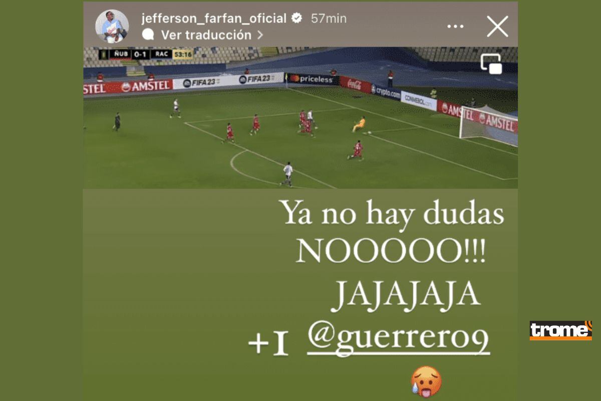 Jefferson Farfán festejó gl de Poalo Guerrero (@jefferson _farfan_oficial)
