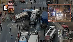 ¡Panamericana Norte se tiñe de sangre! Cisterna pierde el control, choca contra 4 vehículos, deja un muerto y varios heridos