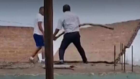 Dos niños quedaron heridos tras caerles pared de puesto de auxilio rápido