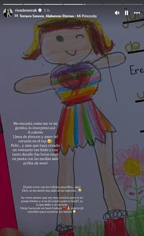 Korina conmueve con dibujo de su hija.