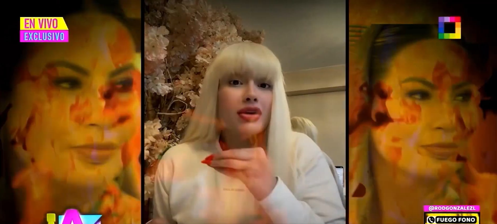 Modelo rubia sale a defenderse y mandar fuertes críticas a Pamela López. (Foto: Willax)