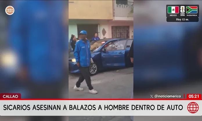Hombre y su pareja fueron acribillados al interior de su vehículo. Foto: América