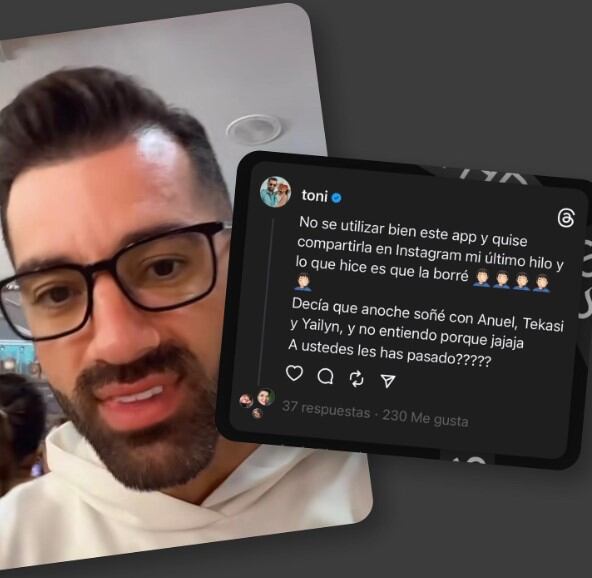 Toni Costa soñó con la discusión de Anuel AA, Tekashi 6ix9ine y Yailin La Mas Viral (Foto: La mesa caliente/Instagram)