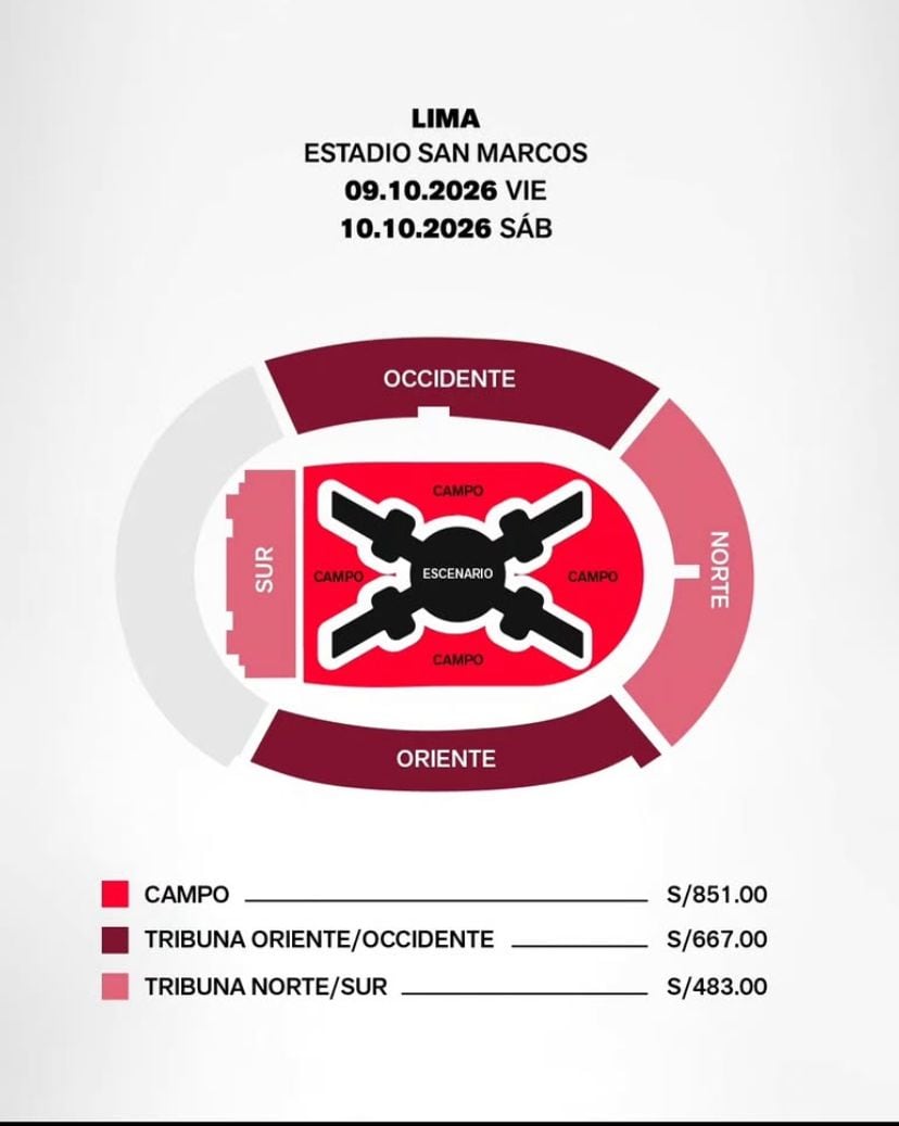 Los precios para los conciertos de BTS.