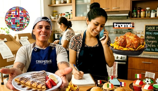 Peruanos encuentran oportunidad de impulsar sus negocios con la temporada mundialista. (Foto composición: Isabel Medina / Trome / M. Mamani/ Crepebike/ Ibrandify).