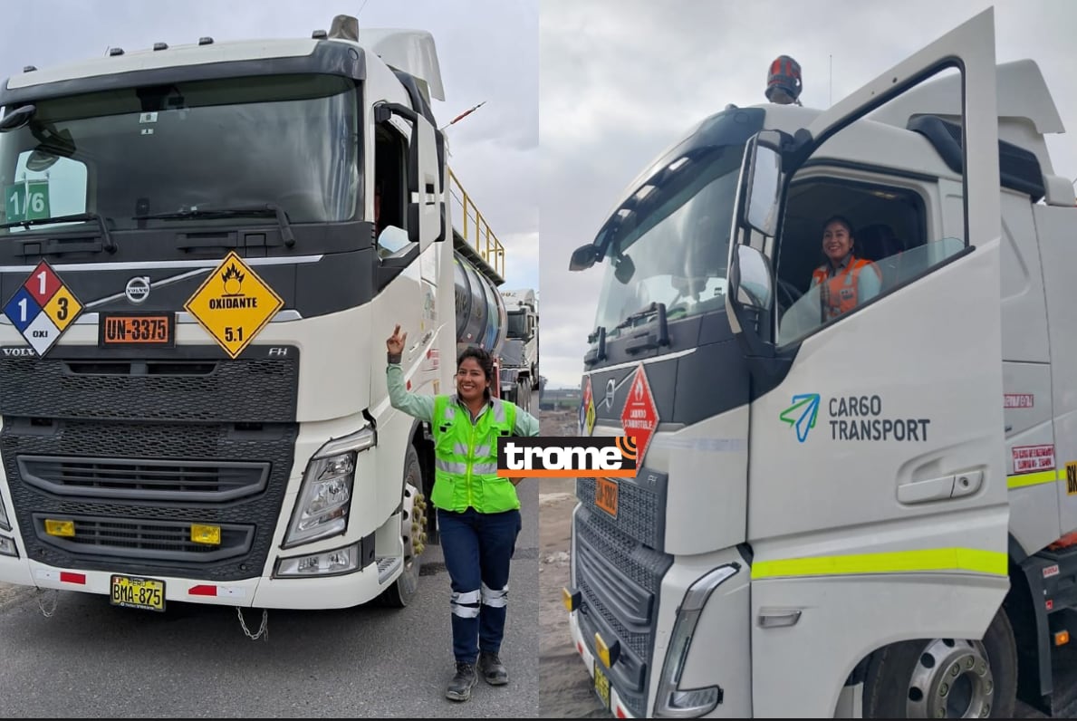 María Cruz sale adelante manejando tráiler y le gusta su trabajo. La llaman 'Reina trailera del Perú' y muchos la siguen en TikTok. (Entrevista: Isabel Medina / Foto: Allengino Quintana / Trome).
