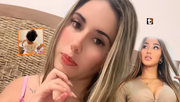Darinka Ramírez muestra el regalo de su hija