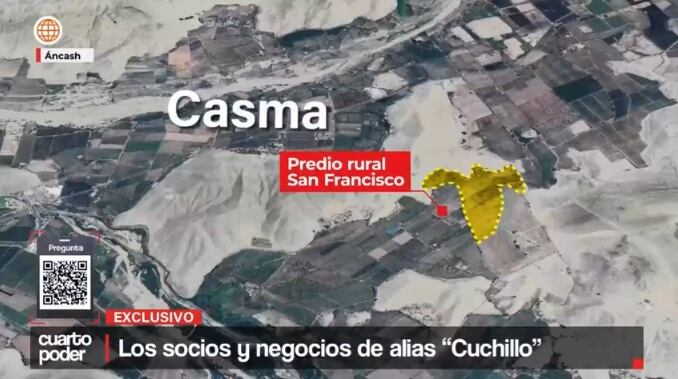 'Cuchillo' fundó la empresa Agrivida con la que adquirió parte de un extenso terreno en Casma, lejos de Pataz.