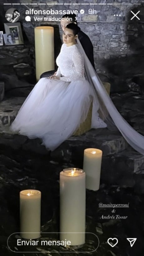 Maite Perroni eligió un diseño de Rosa Clará (Foto: Alfonso Bassave/ Instagram)