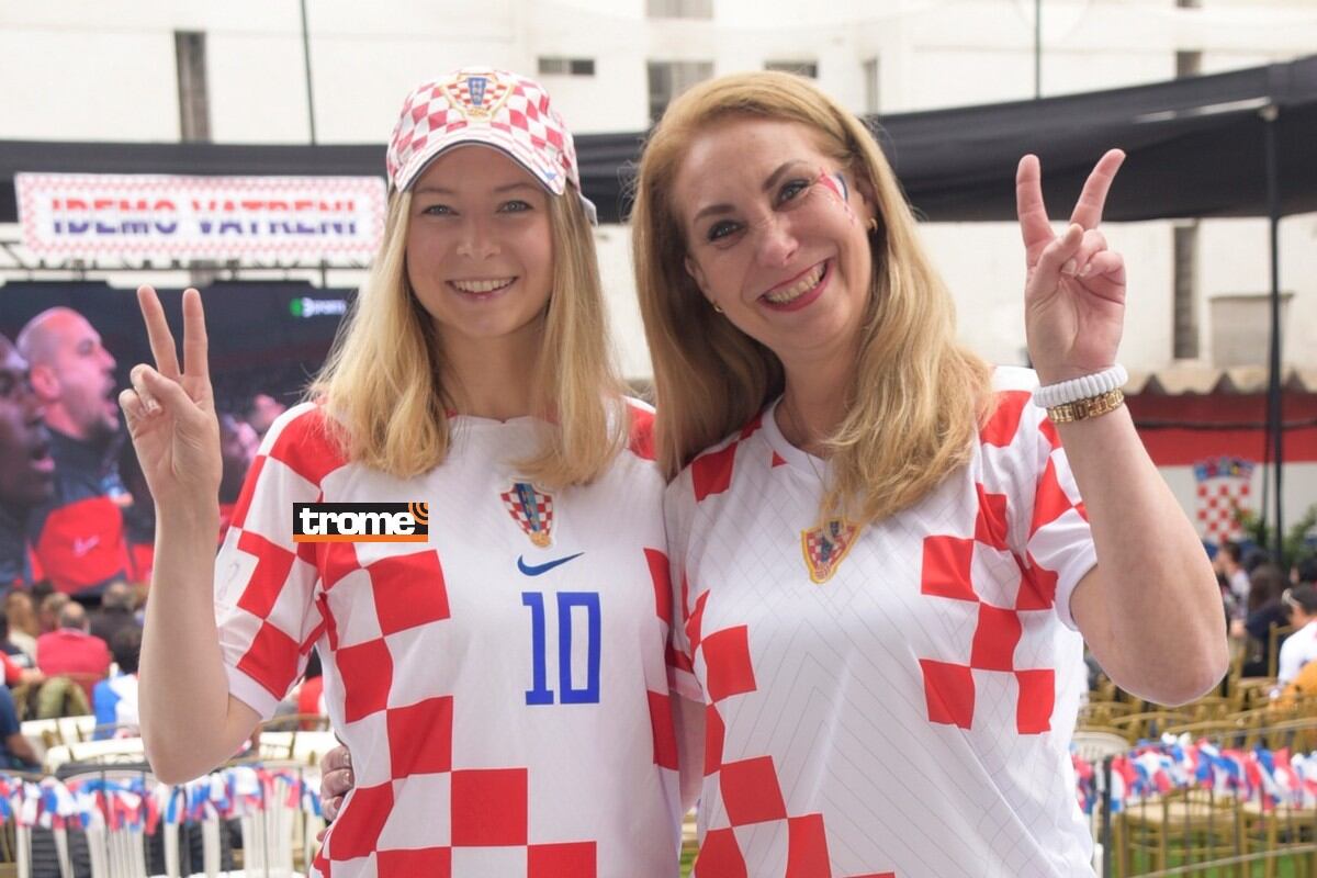 Son parte de la comunidad croata en Perú. "Hinchamos por Croacia y respetamos al equipo rival. Cualquiera puede ganar", dijo Pedro Puh. (Entrevista: Isabel Medina / Trome).