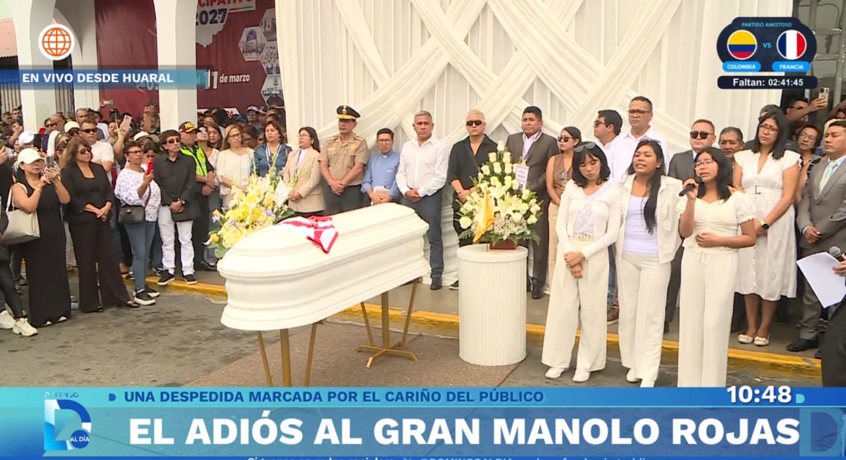 Huaral despidió a Manolo Rojas con el tema 'Amor eterno' de Juan Gabriel.