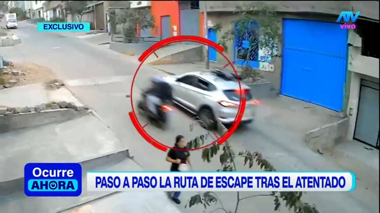 Un cómplice ayudó a escapar al sicario en una moto. Foto: ATV