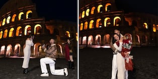 ¡Dijo que si! Jota Benz le propone matrimonio a Angie Arizaga frente al Coliseo Romano