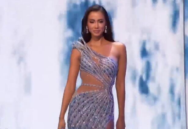 Camila Escribens en traje de gala del Miss Universo 2023. Foto: Captura Miss Universe
