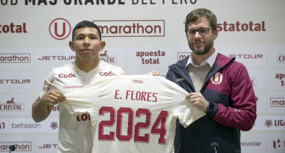 Edison Flores fue presentado como fichaje de Universitario (Foto: GEC)