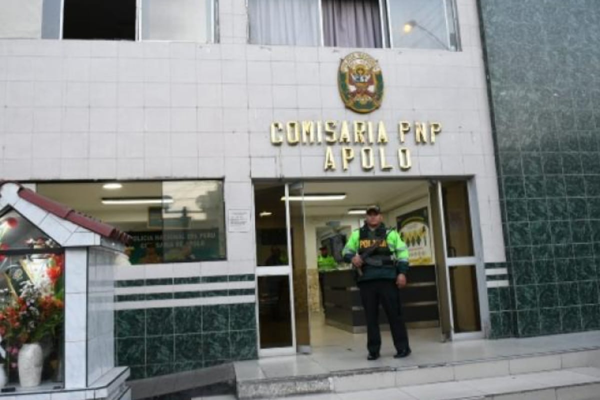 Uniformados trabajaban en comisaría de Apolo. Foto: TV Perú