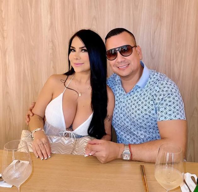 Pilar Gasca junto a su actual pareja.