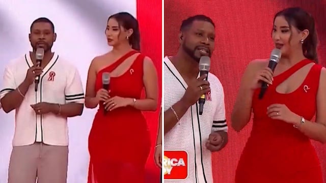 ¡Se llevó un gran susto! Xiomy Kanashiro es “despedida” en vivo de “América Hoy”