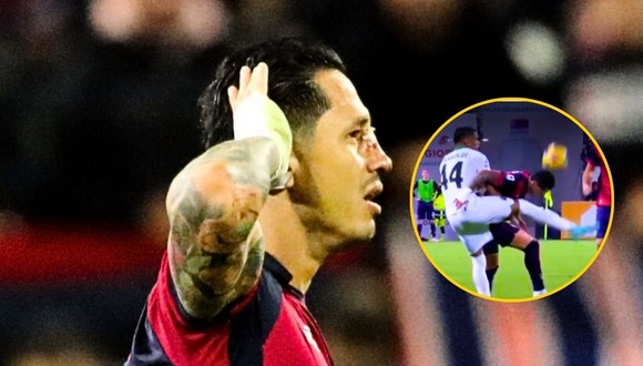 Gianluca Lapadula recibió fuerte patada en Cagliari vs. Sassuolo. (Video: Serie A)