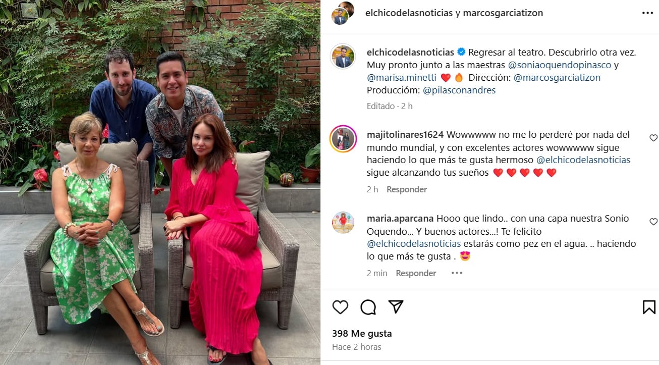 'El chico de las noticias' actuará con grandes actores.