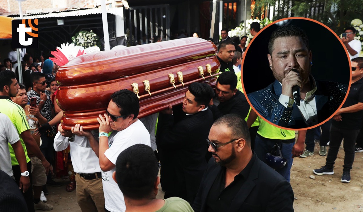 El féretro de Paul Flores llevado por sus familiares. Foto: Julio Reaño/@photo.gec