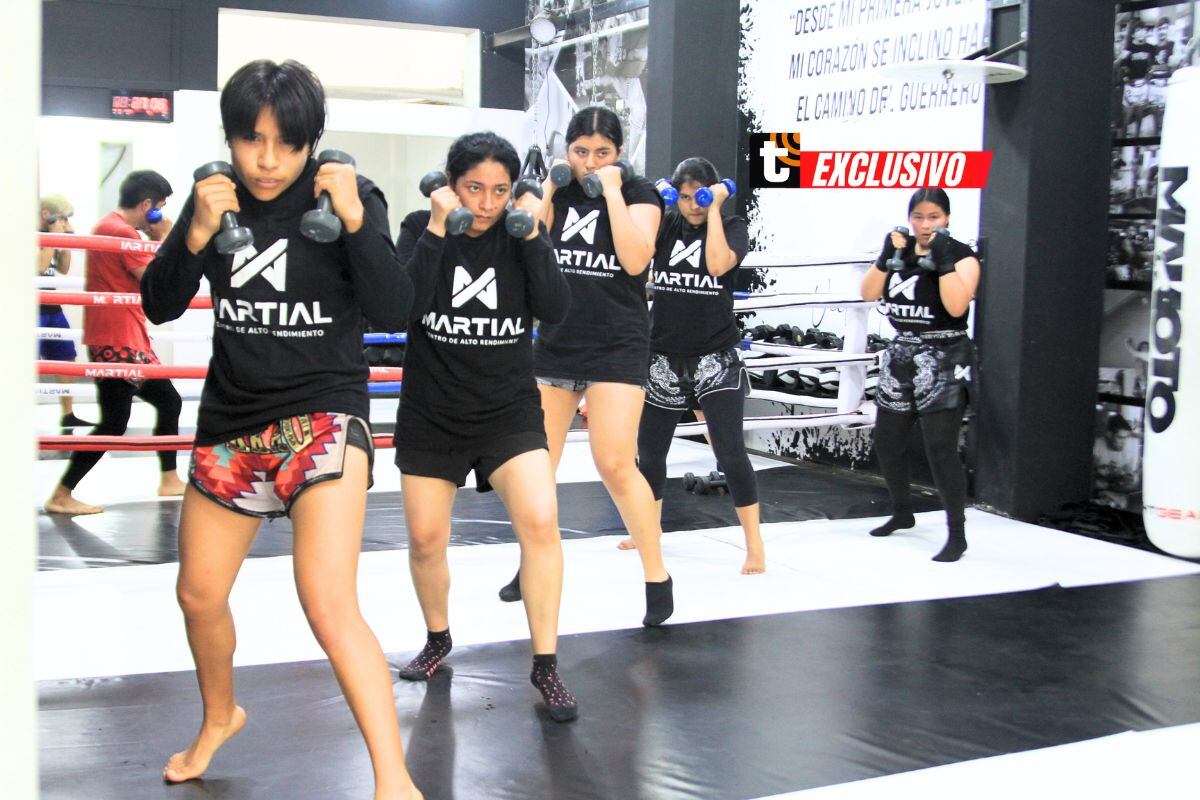 Concentradas en sus entrenamientos. Foto: Trome.