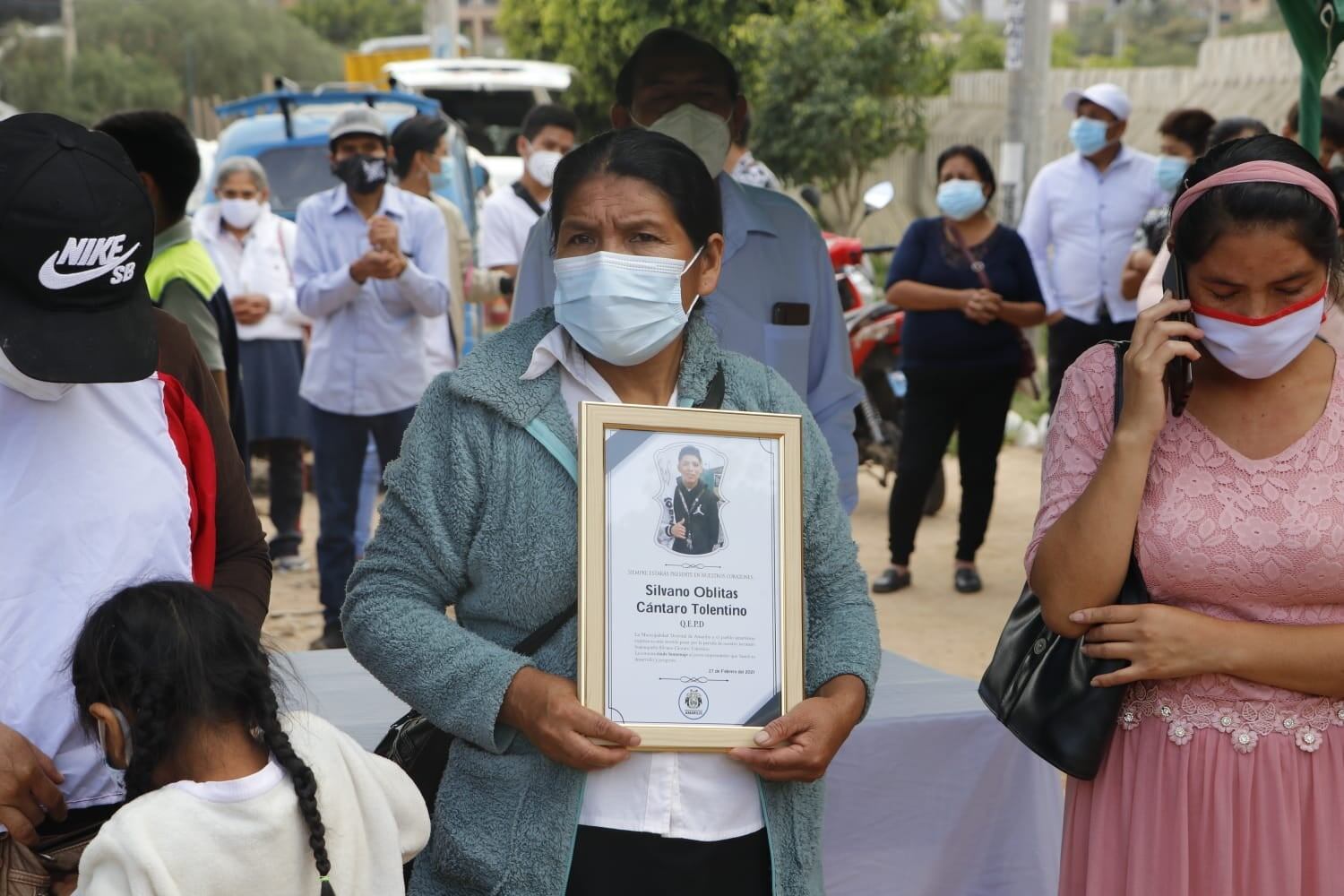 Familiares de Silvano Oblitas Cántaro Tolentino (19) llegaron hasta el distrito de Amarilis (Foto: Municipalidad de Amarilis)