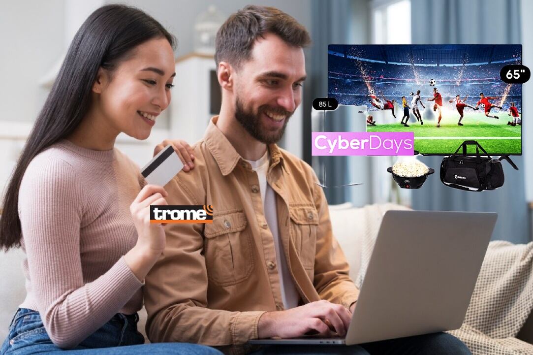 Diversas ofertas hay por campañas Cyber y también consumidores más cautos que comparan ofertas. (Compos. Isabel Medina / Hiraoka /Trome).