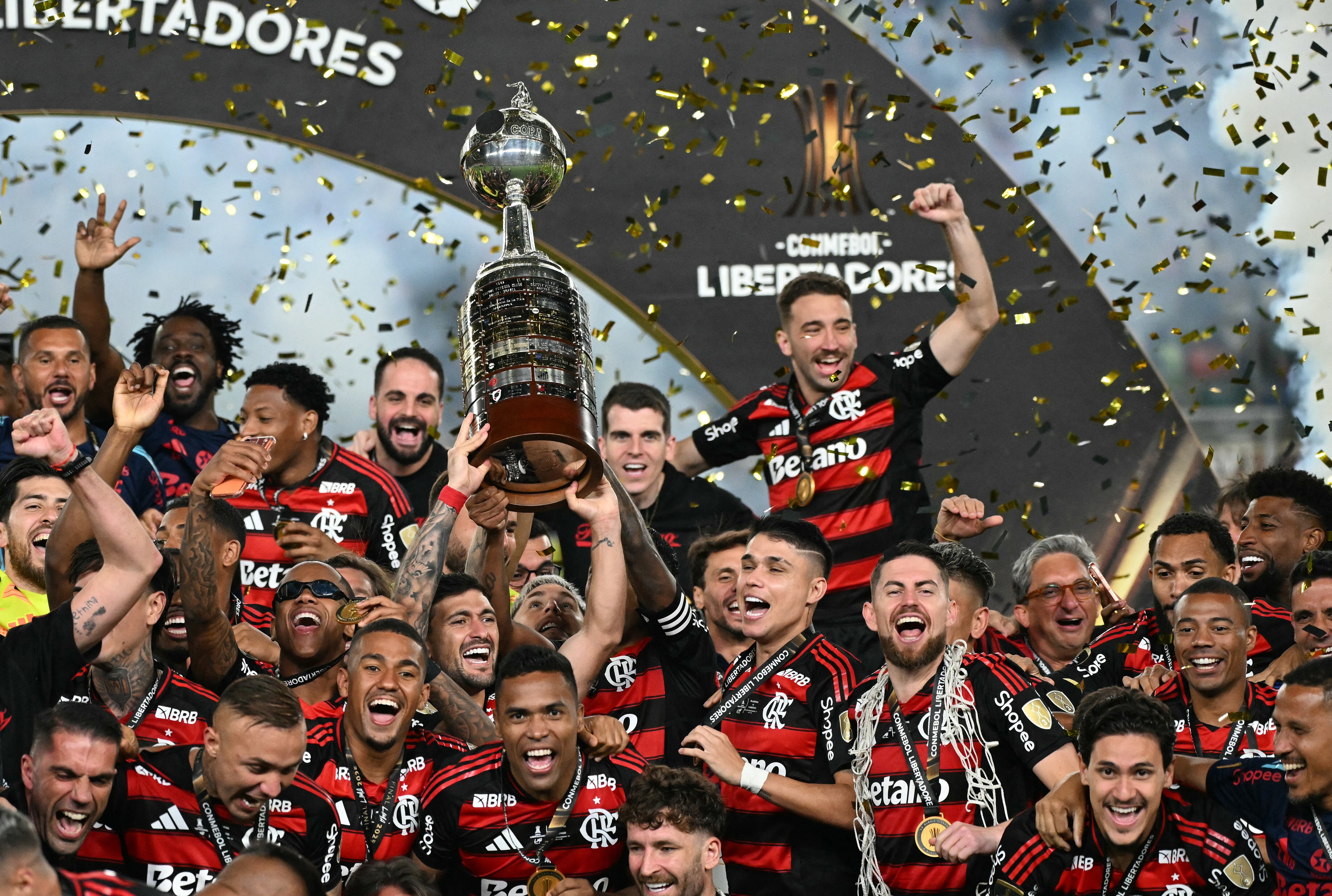 El triunfo de Flamengo sobre Palmeiras. Foto: Luis ACOSTA / AFP