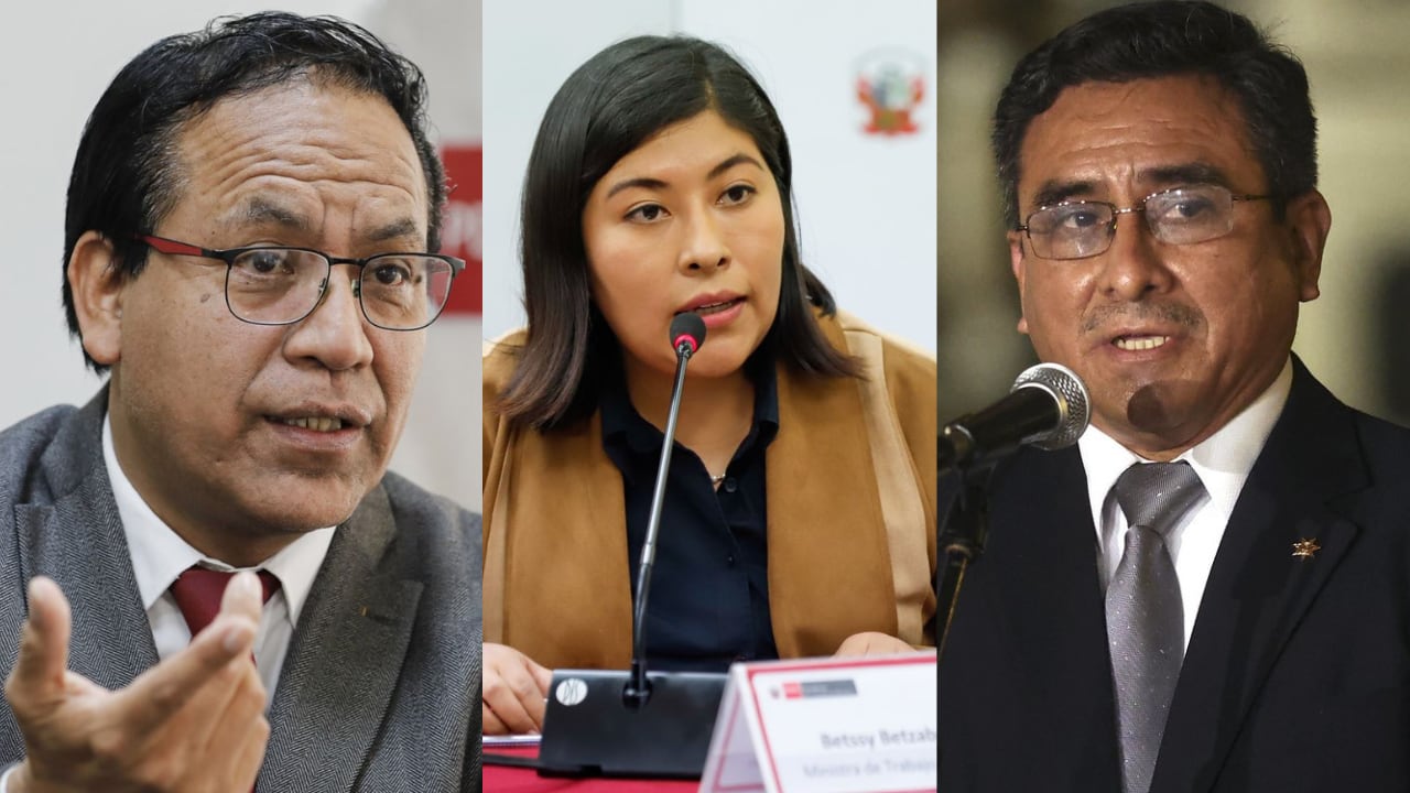 Roberto Sánchez, Betssy Chávez y Willy Huerta en las manos del Pleno del Congreso.