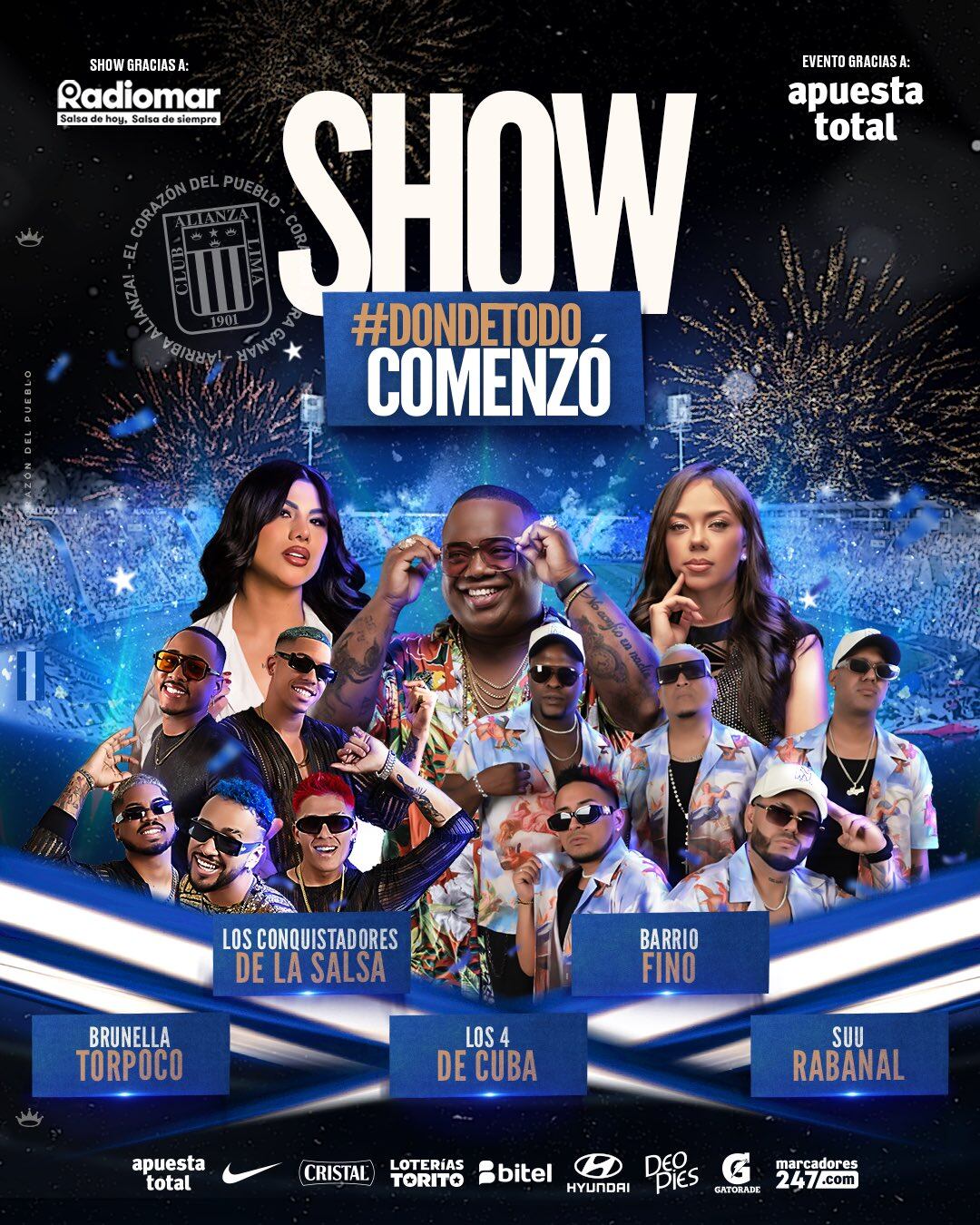 Presentación de Paolo Guerrero con la camiseta de Alianza LIma.