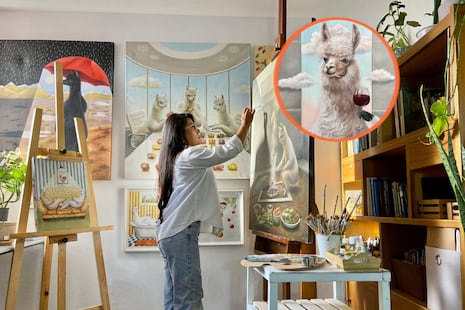 Trabajó como manicurista y ahora expone 45 obras en Asia: Sol Alejo lleva sus alpacas del Perú al mundo