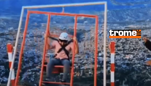 TROME - Ayacucho: joven es expulsado al barranco tras ser impulsado por juego extremo