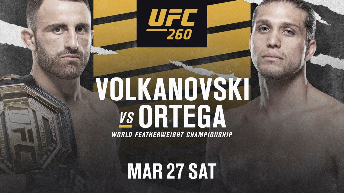 Alexander Volkanovski expondrá el título de los pesos plumas ante Brian Ortega. (UFC)