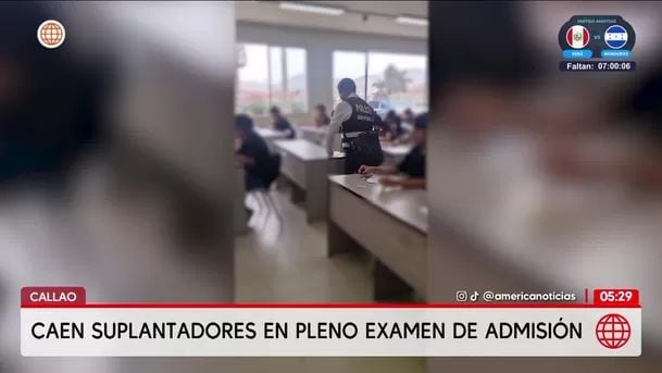 Policía realizó un operativo en pleno desarrollo del examen. Foto: América noticias