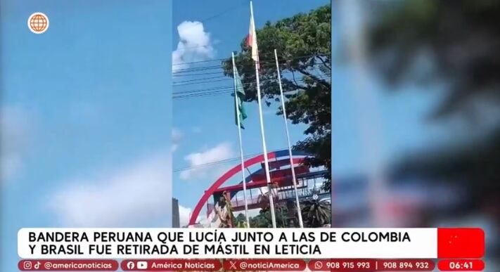 Bajan la bandera peruana en Leticia, Colombia, tras acusación del presidente Gustavo Petro.