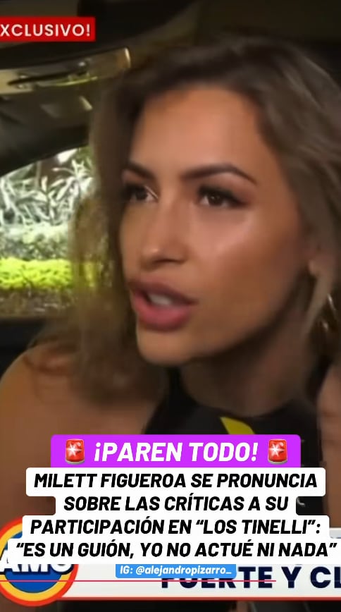 Milett Figueroa cuestiona los ataques de la familia Tinelli.