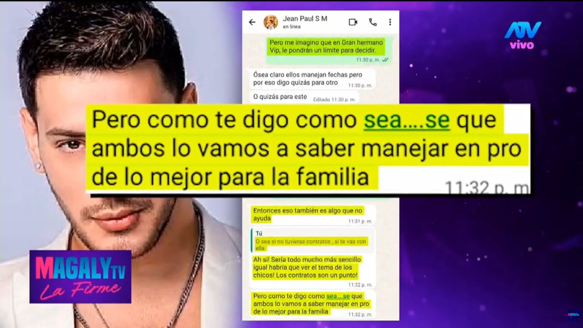 Explica su postura frente a oportunidad que recibió Romina Gachoy. (Fuente: ATV)