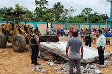 ¡Tragedia en Iquitos! Escolar muere tras colapso de un tanque de concreto en colegio