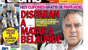 DISPARAN A MATAR A BELAUNDE