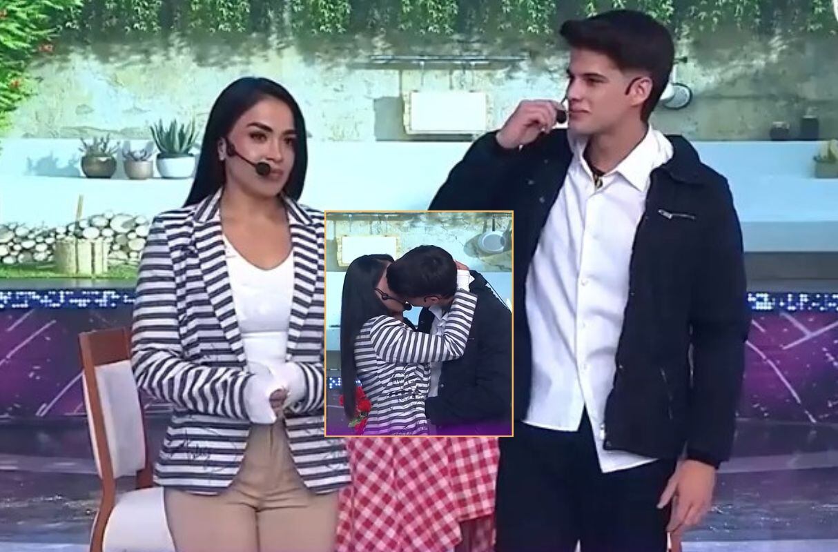 Onelia Molina y Kevin Díaz protagonizan romántico beso en “Esto es guerra”. (Foto. Captura de video de "Esto es guerra")