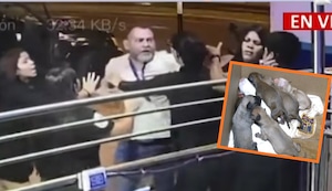 Veterinario es agredido por venezolano por reclamarle que abandonó ocho perritos en su local | VIDEO