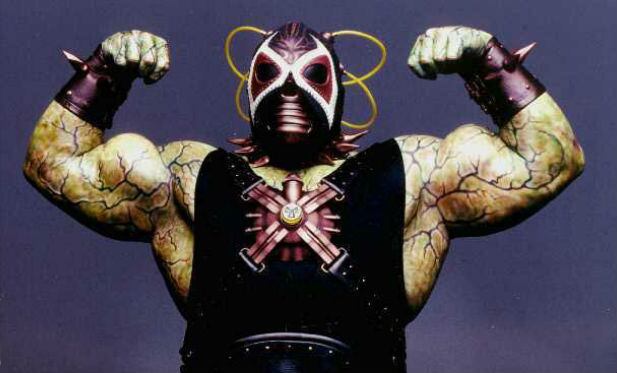 El luchador Robert Swenson encarnó a Bane en la lamentable cinta Batman y Robin. (Redes sociales)