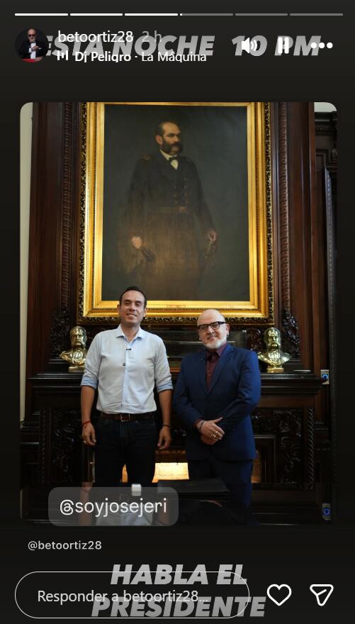 Beto Ortiz anuncia su entrevista al presidente de la República, José Jerí.