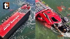 Tráiler de encomiendas cae a río en la carretera Interoceánica en Apurímac: conductor y copiloto quedan heridos tras accidente