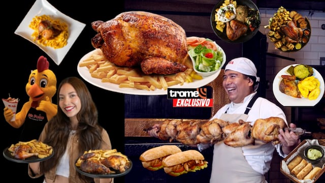 El pollo a la brasa tradicional y en combinaciones para disfrutar. (Entrevista y foto compos.:Isabel Medina / Trome).