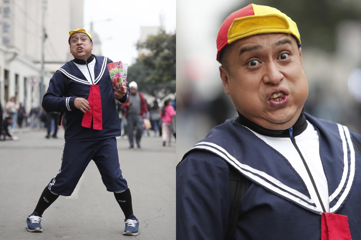 'Kiko huaralino' en el centro de Lima. Foto: Jesús Saucedo